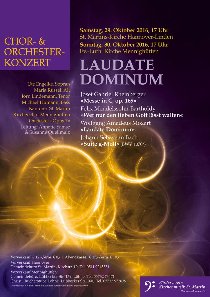 Konzertplakat Laudate Dominum (A. Paul)